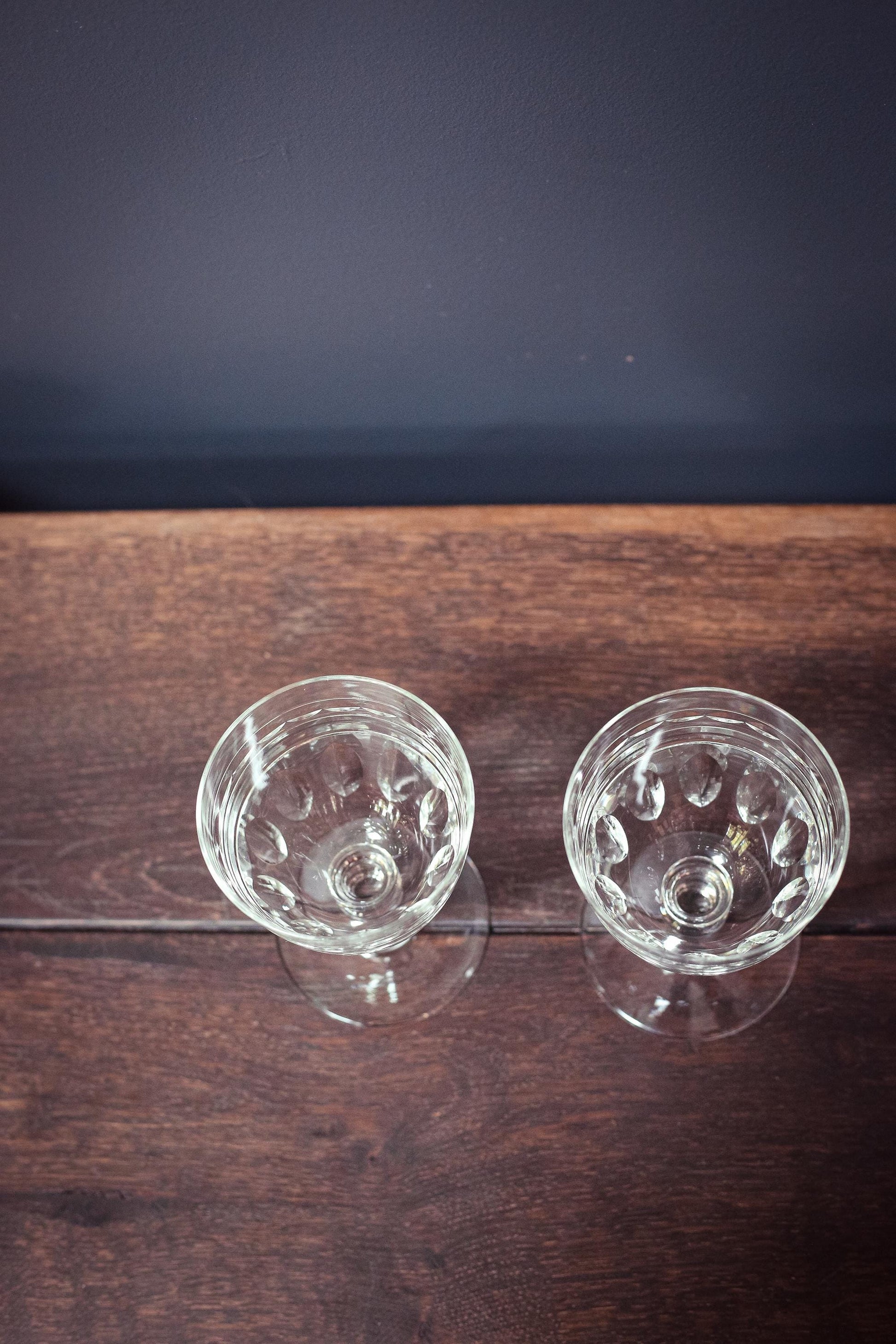 Pair of Tiffin-Franciscan Liege Crystal Goblets - Vintage Crystal Glassware/Stemware