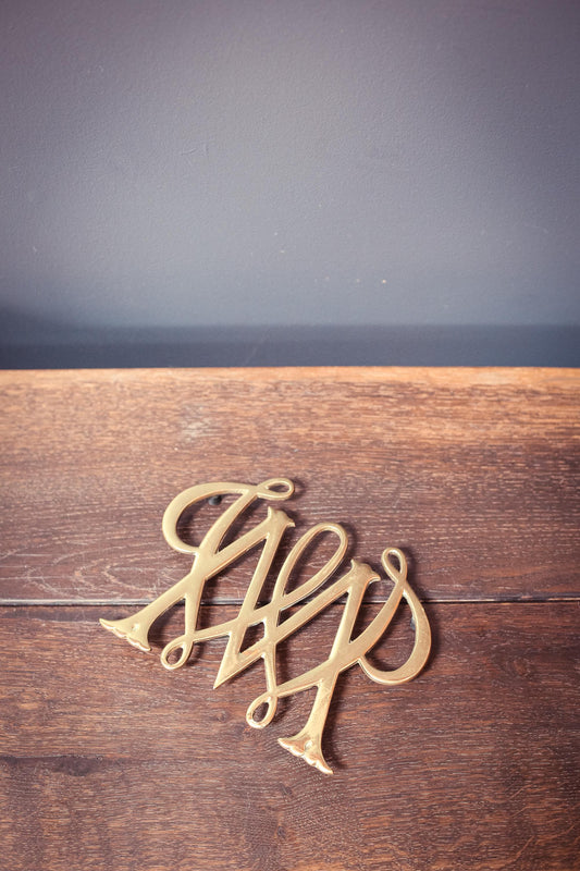 Colonial Williamsburg Trivet William Mary Cyber - Vintage Brass Trivet Virginia Metalcrafters