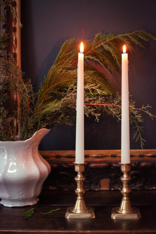 Antique Victorian 19th Century Pushup Candle Holder - Antique Solid Brass Candle Base