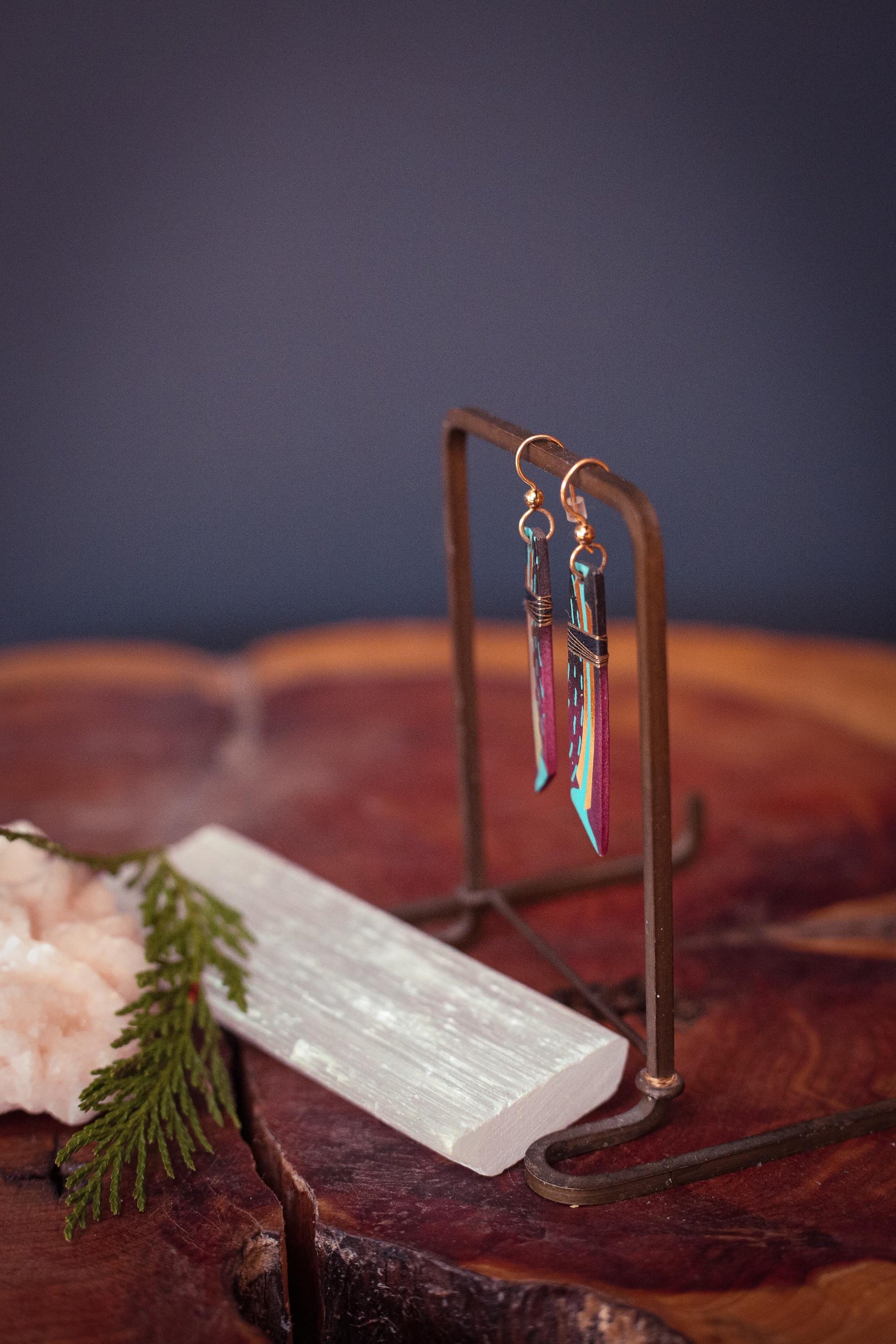 Gold Thread Wrapped Earrings - Vintage Estate Jewelry