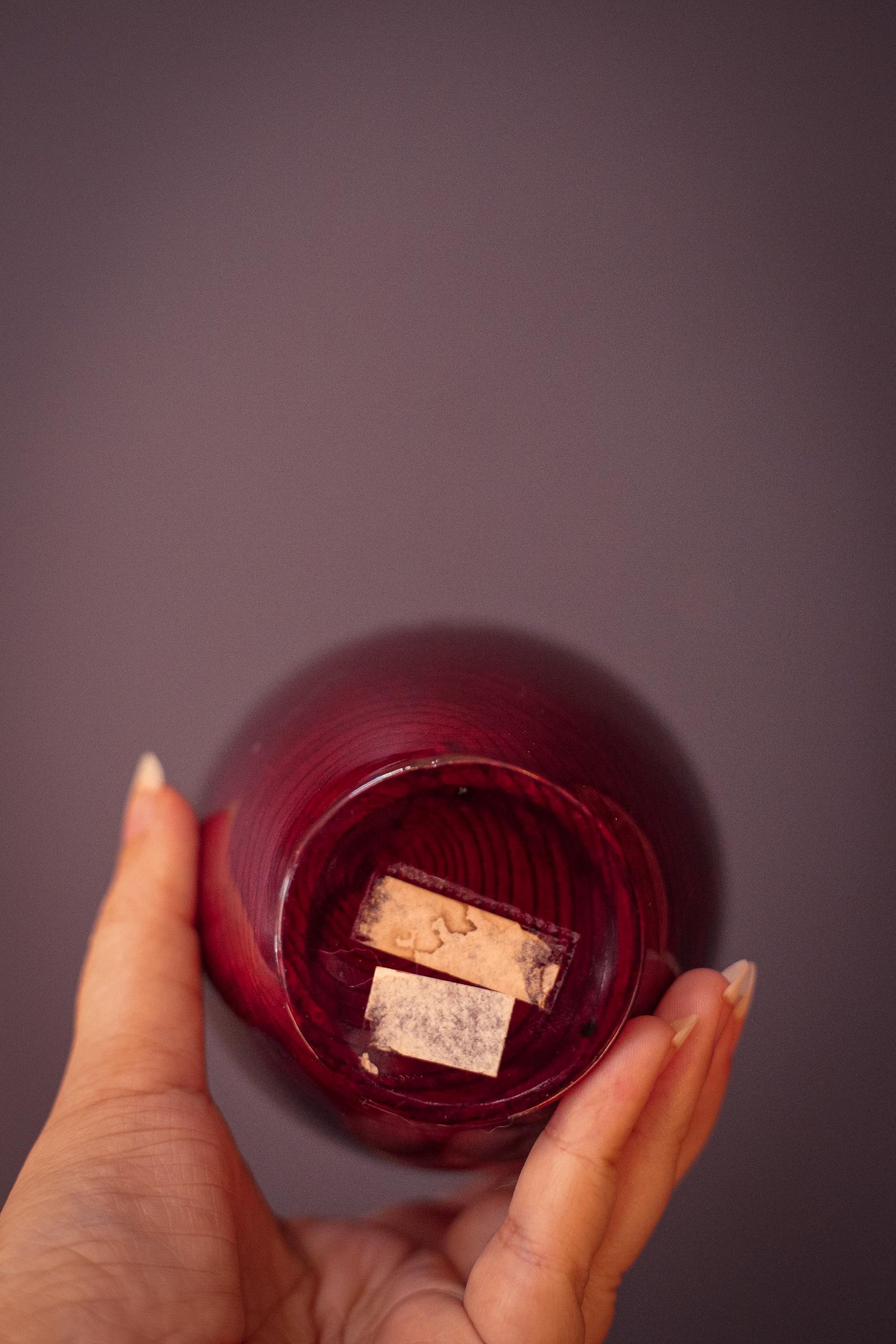 Laquered Turned Wood Vase - Vintage Korean Wooden Vase