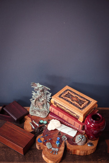 Laquered Turned Wood Vase - Vintage Korean Wooden Vase