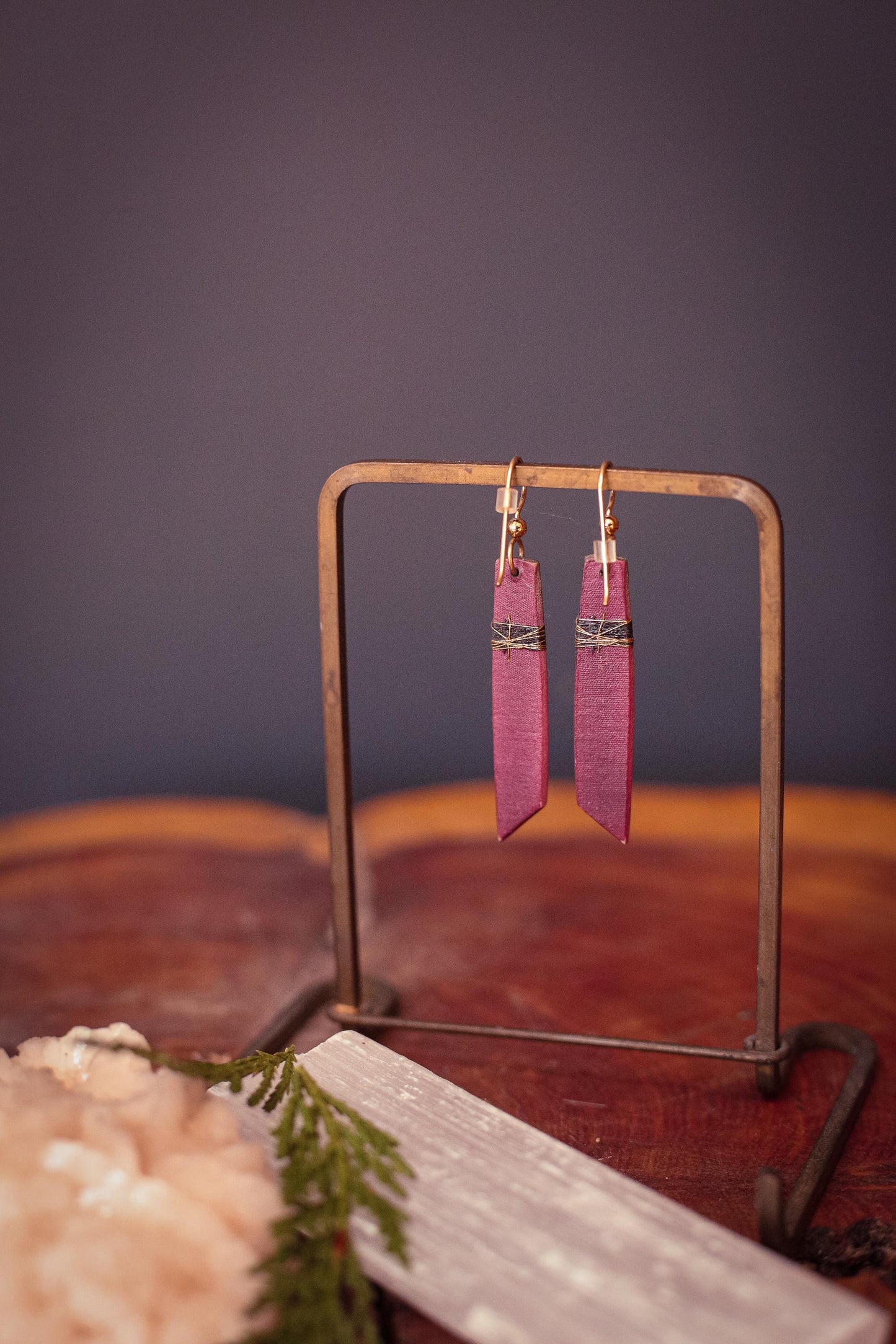 Gold Thread Wrapped Earrings - Vintage Estate Jewelry