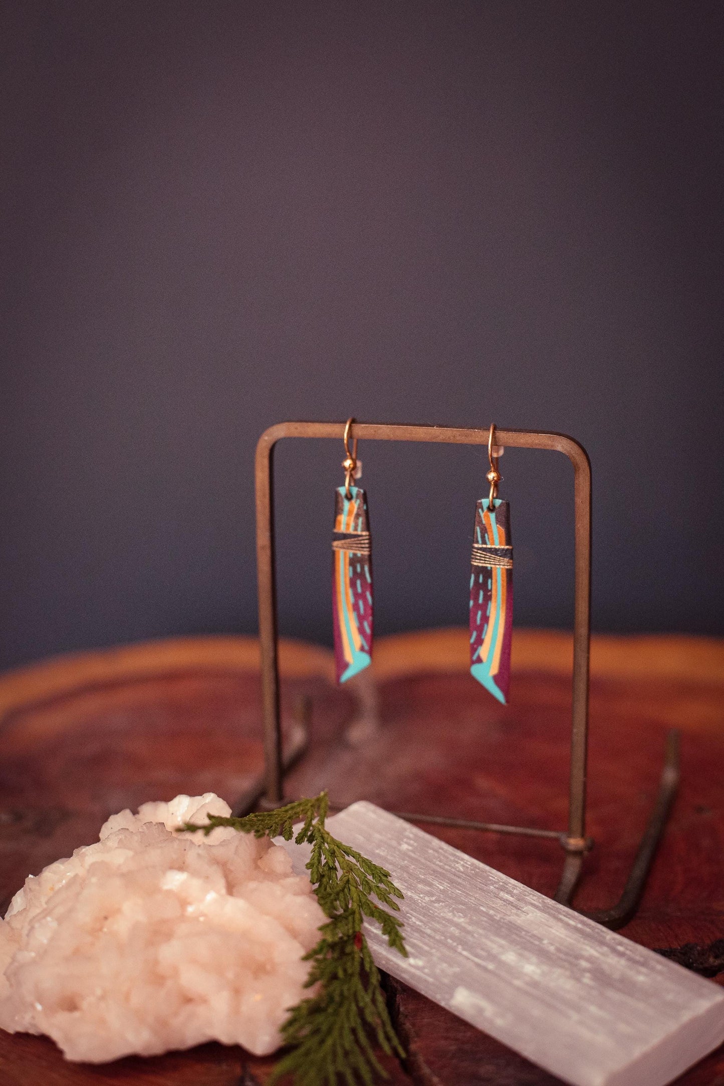 Gold Thread Wrapped Earrings - Vintage Estate Jewelry