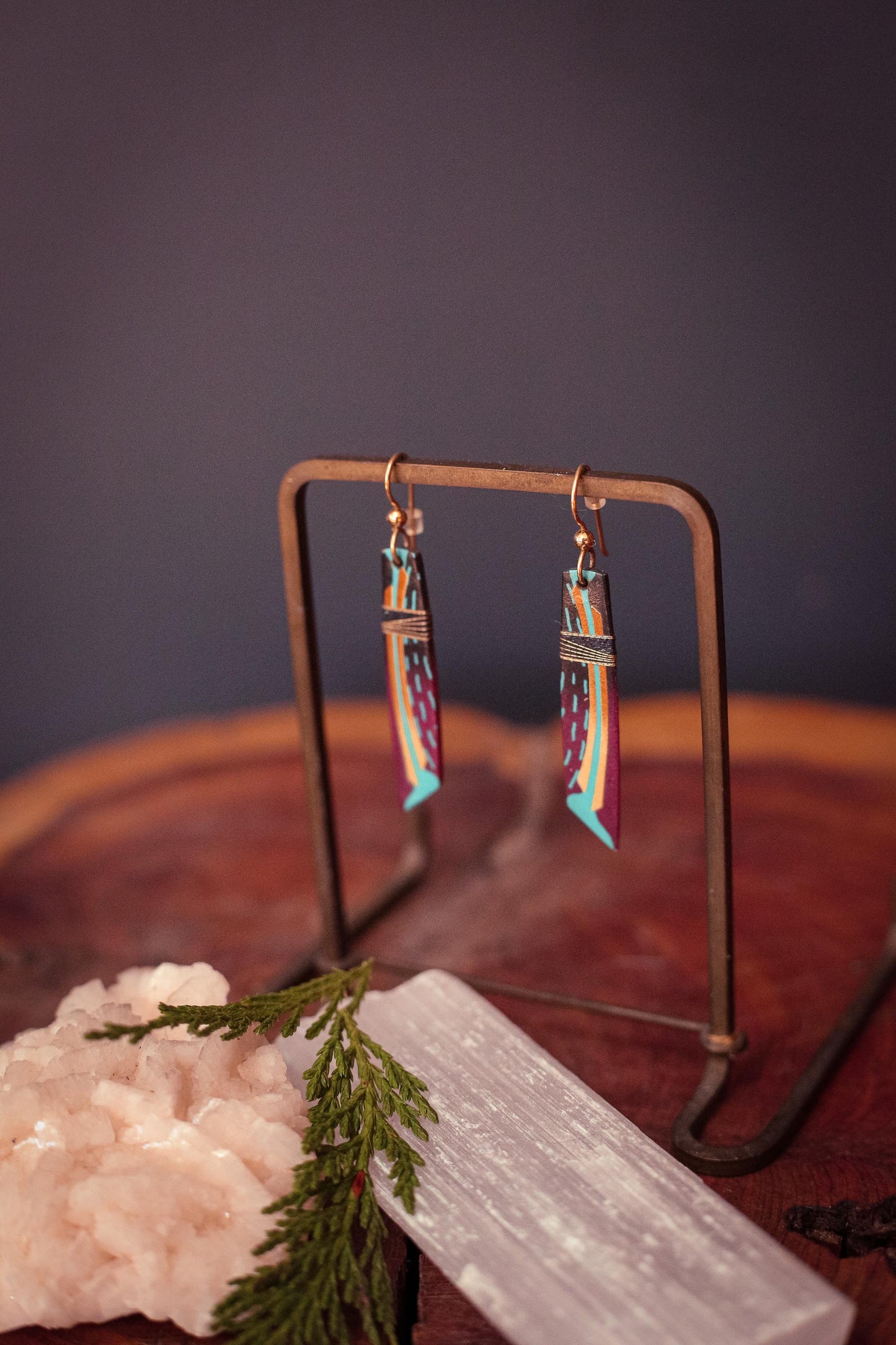 Gold Thread Wrapped Earrings - Vintage Estate Jewelry