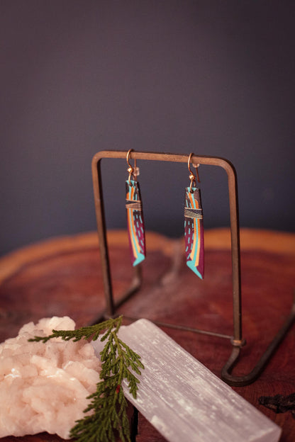 Gold Thread Wrapped Earrings - Vintage Estate Jewelry