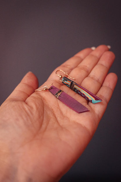 Gold Thread Wrapped Earrings - Vintage Estate Jewelry