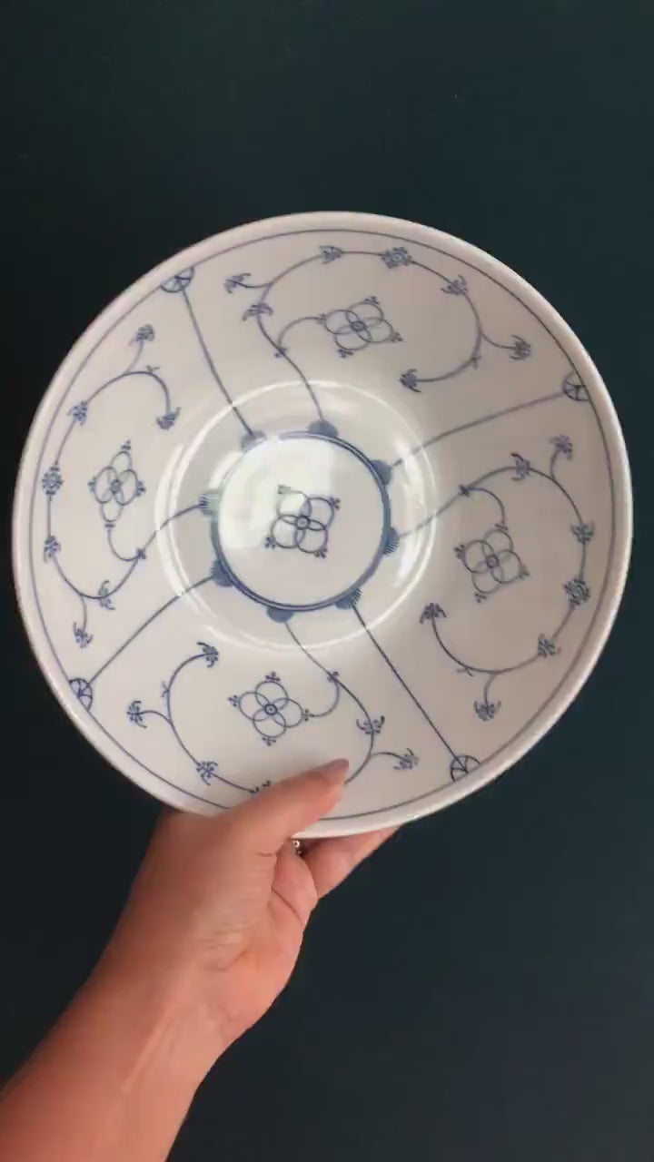 Winterling Blue & White Bowl - Vintage Schwarzenbach Bavaria Germany Blue Strawflower India Blue China