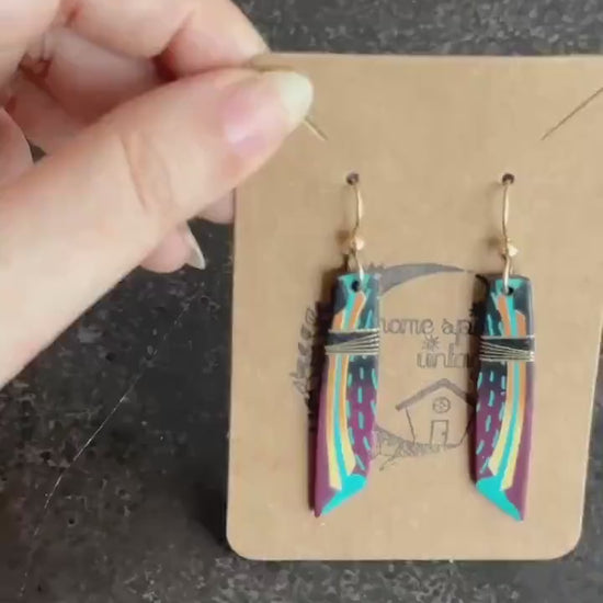 Gold Thread Wrapped Earrings - Vintage Estate Jewelry