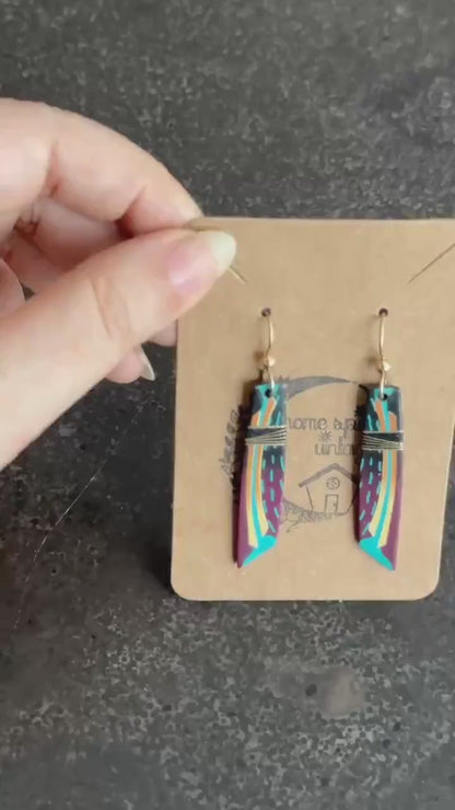 Gold Thread Wrapped Earrings - Vintage Estate Jewelry