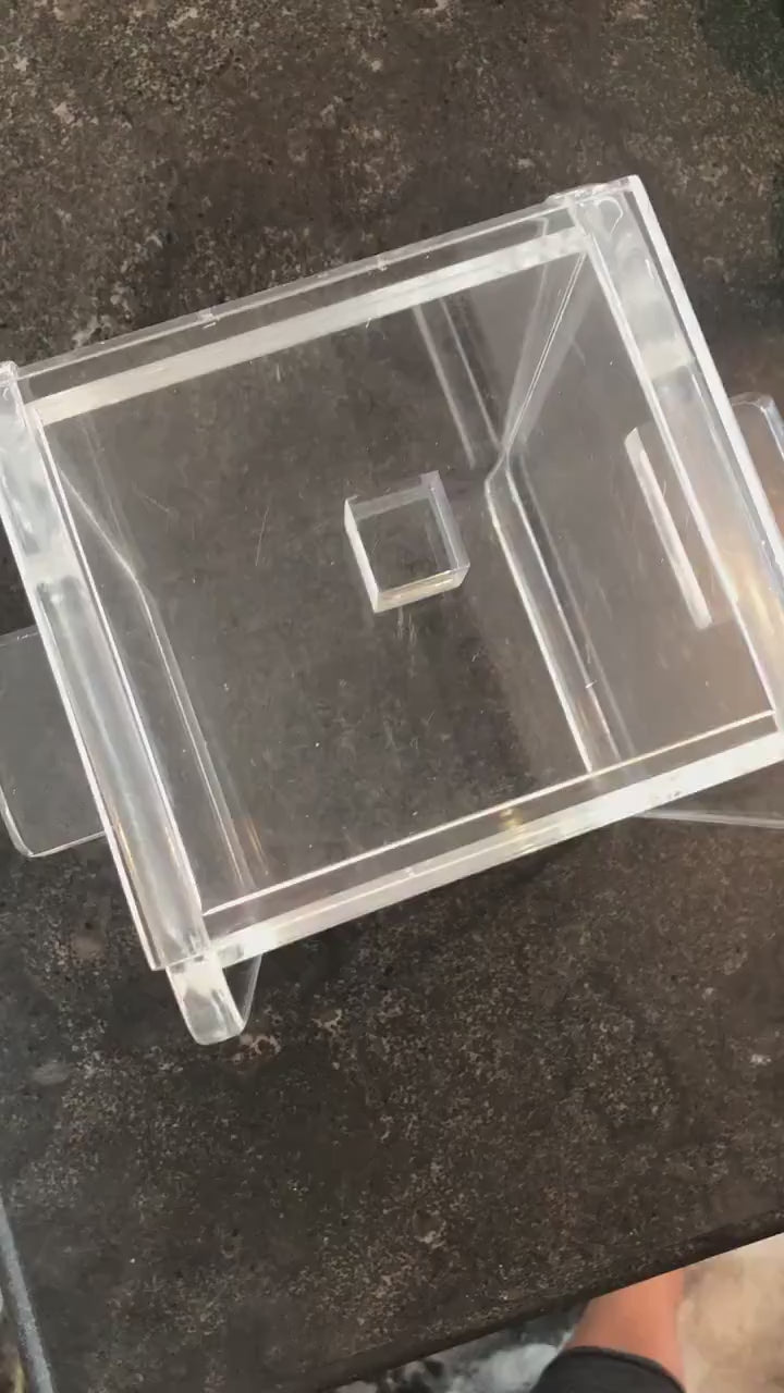 Lucite Ice Box with Lid - Vintage Midcentury Modern Acrylic Ice Bucket