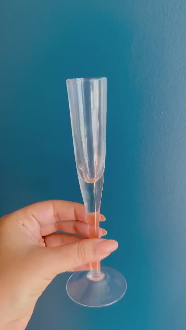 Minimal Midcentury Modern Glass Collection -  Vintage MCM Barware 10 pieces Shot Glasses with Stems