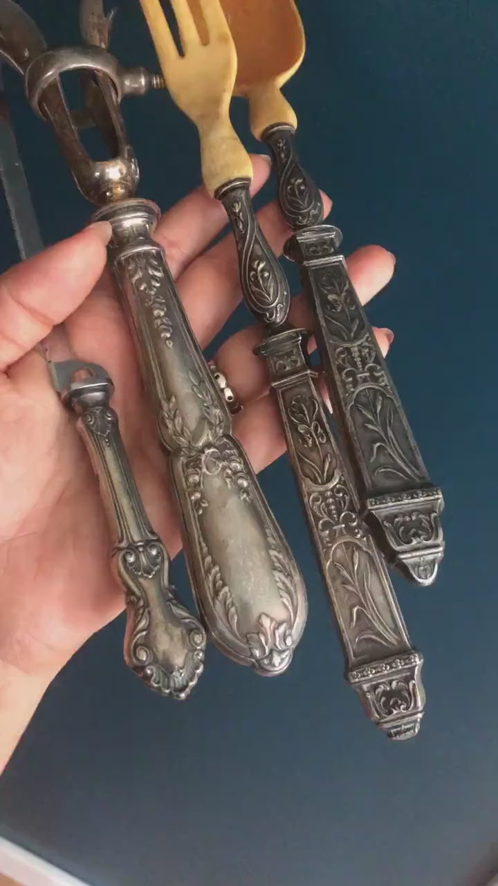 Assorted Silver Plate Serving Pieces - Vintage and Antique Silver Plate Serving Utensils Knives