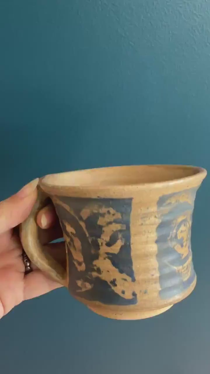 Pair of Studio Ceramic Mugs - Set of 2 Vintage Signed Studio Pottery