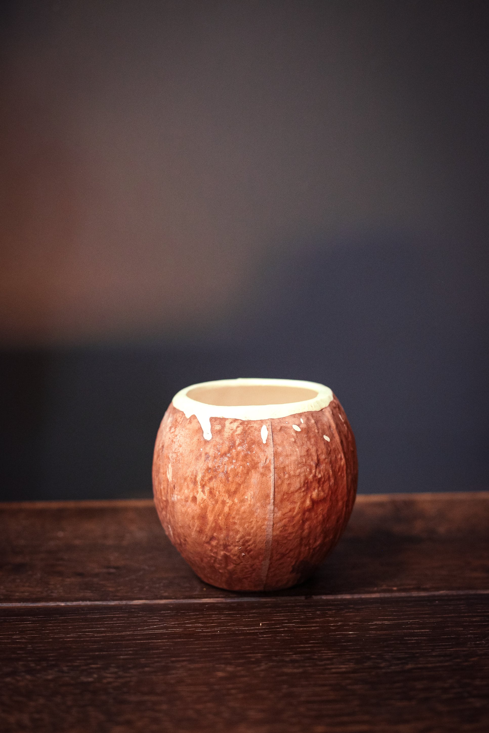 Ceramic Planter Textured Terracotta Matte Glazed Exterior and White Interior - Signed Ceramic Studio Pottery Plant Pot