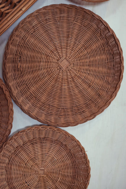 Wall Baskets with Oval/Almond, Round, Two-tone, and Square Assortment - Vintage Farmhouse Wall Basket Lot