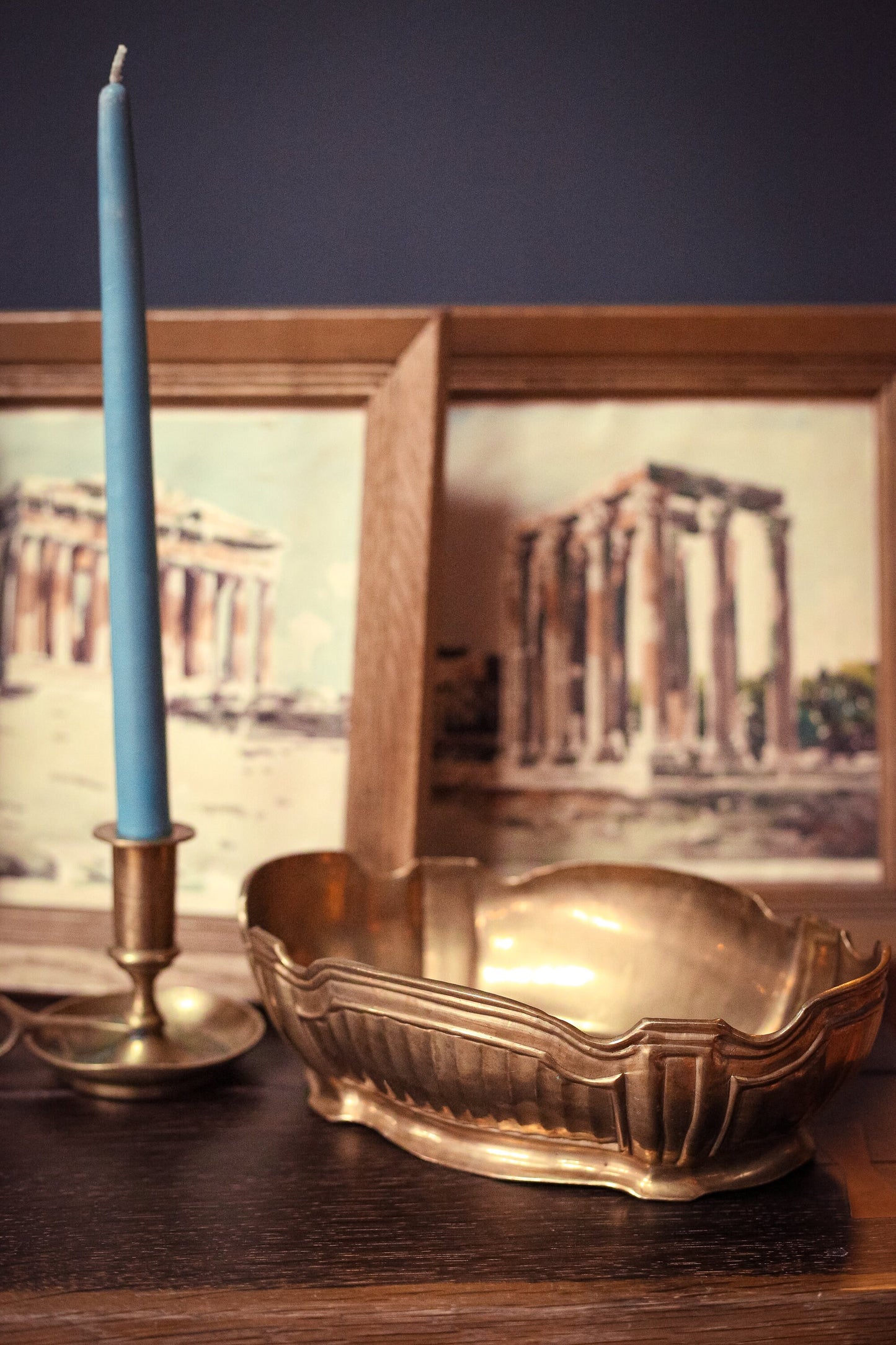 Hollywood Regency Brass Jardiniere - Vintage Scalloped Brass Decorative Bowl