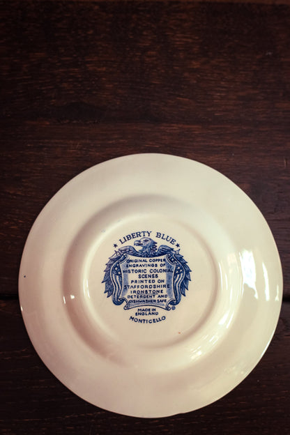 Liberty Blue Bread Butter/Dessert Plate - Collectible Blue White Ceramic Dishware
