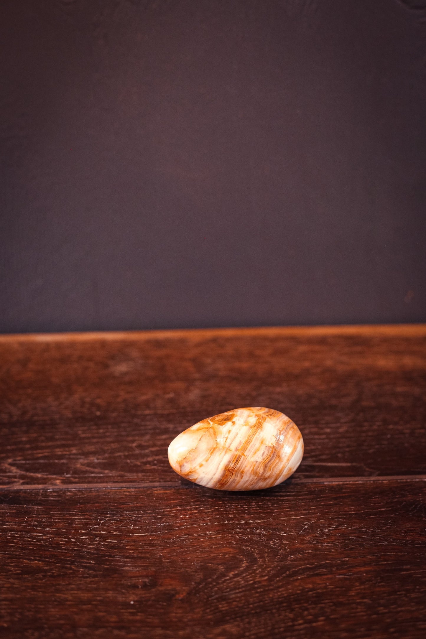 Onyx Marbled Stone Egg Art Object - Vintage Stone Egg