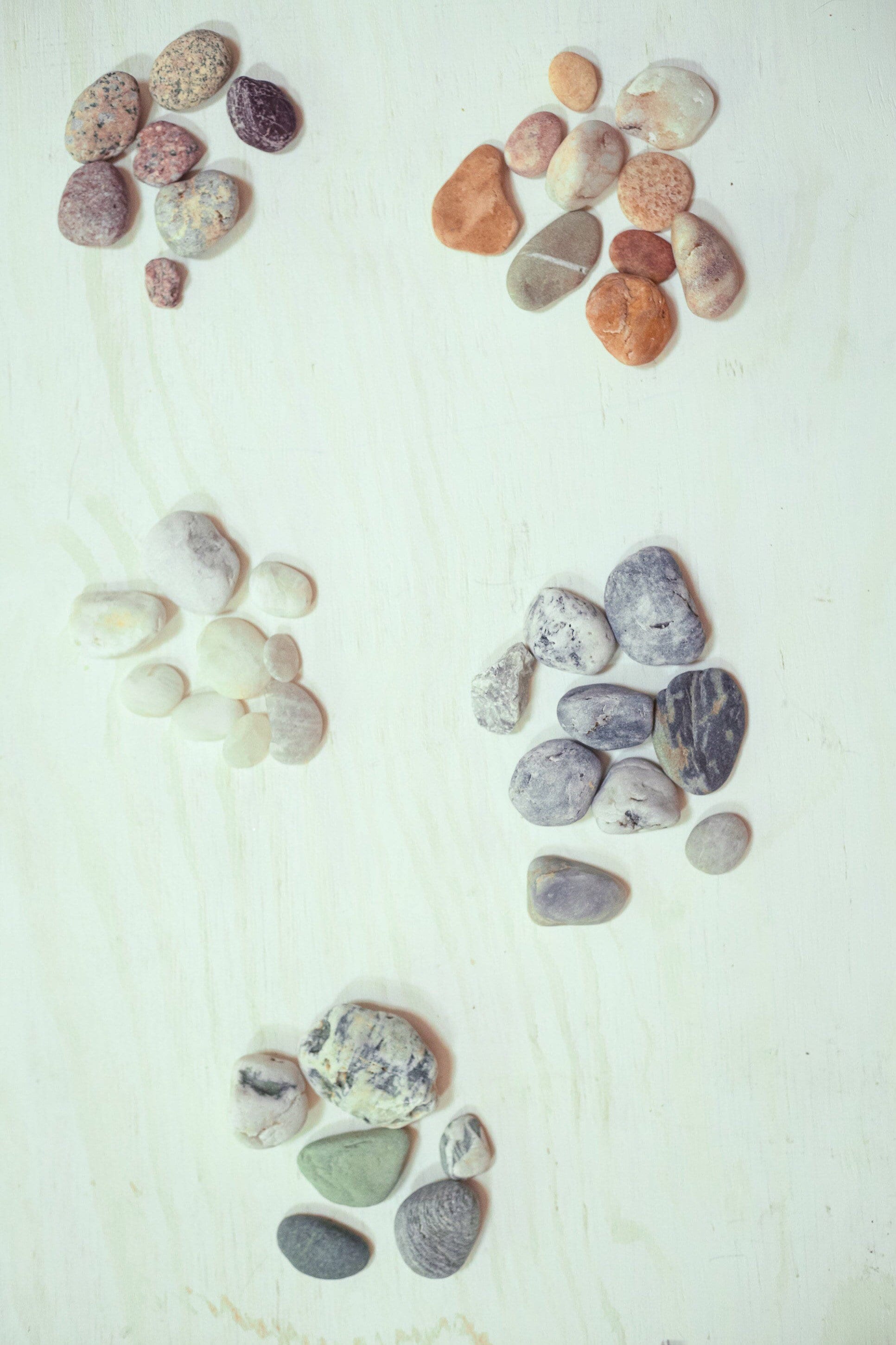 Beach Stone Lots by Color in Organza Bag - Vintage Pebbles Beach Rocks from Collector's Beach Finds