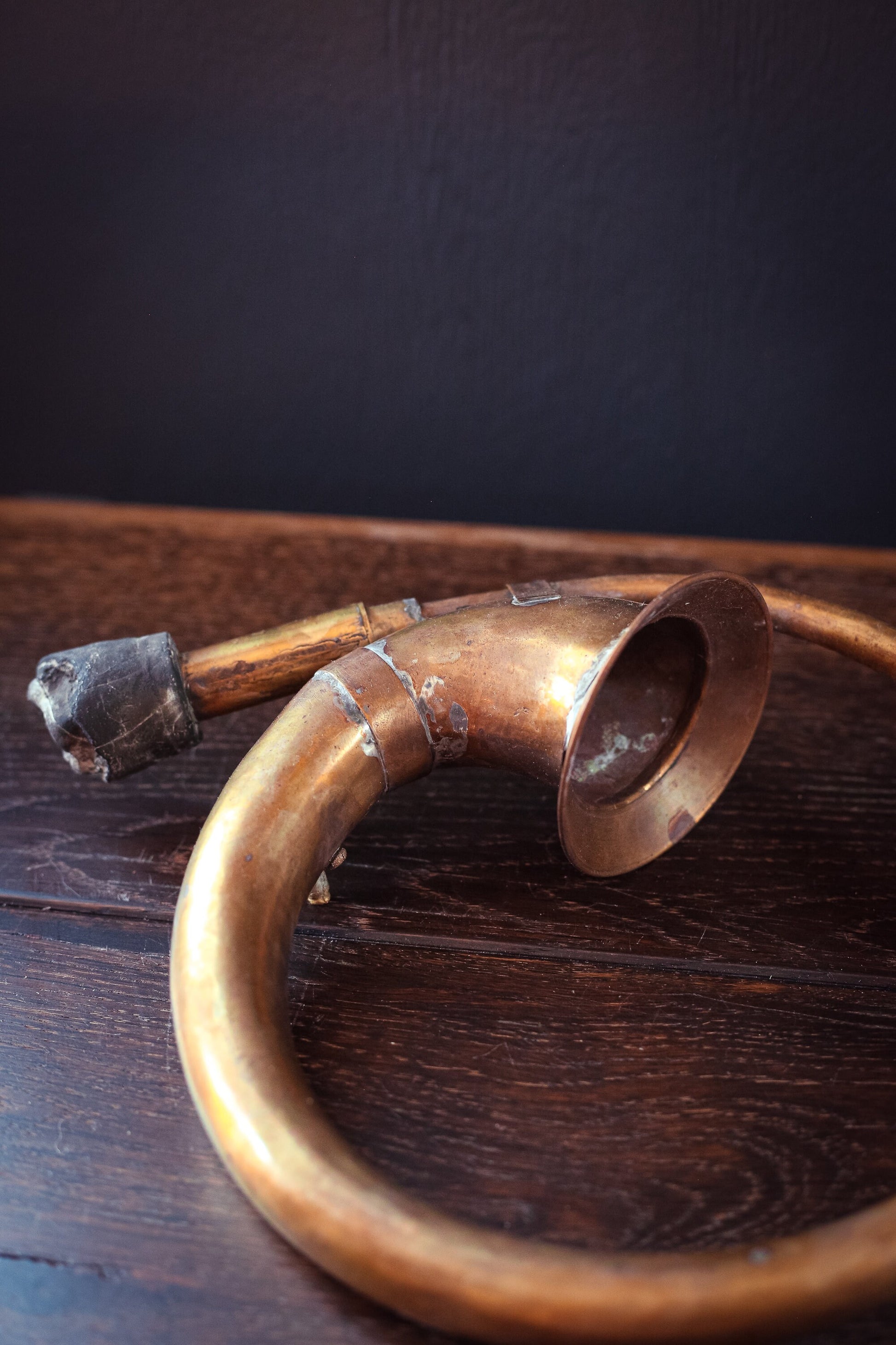 Antique Circular Brass Car Horn - Brass Automobile Horn
