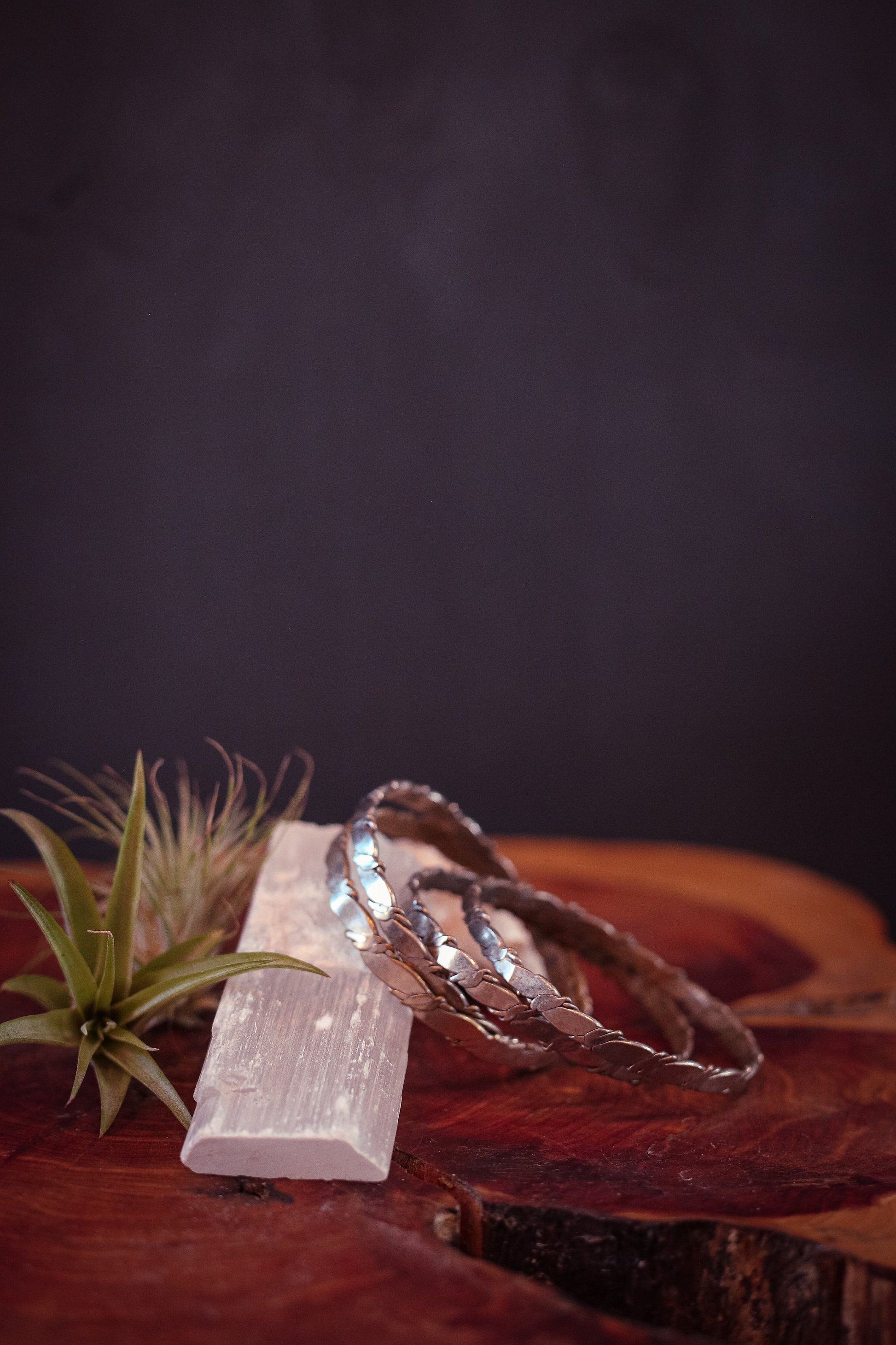 Sterling Silver Hammered Braid Twist Bracelets - Vintage Mexican Handmade Silver Bangles