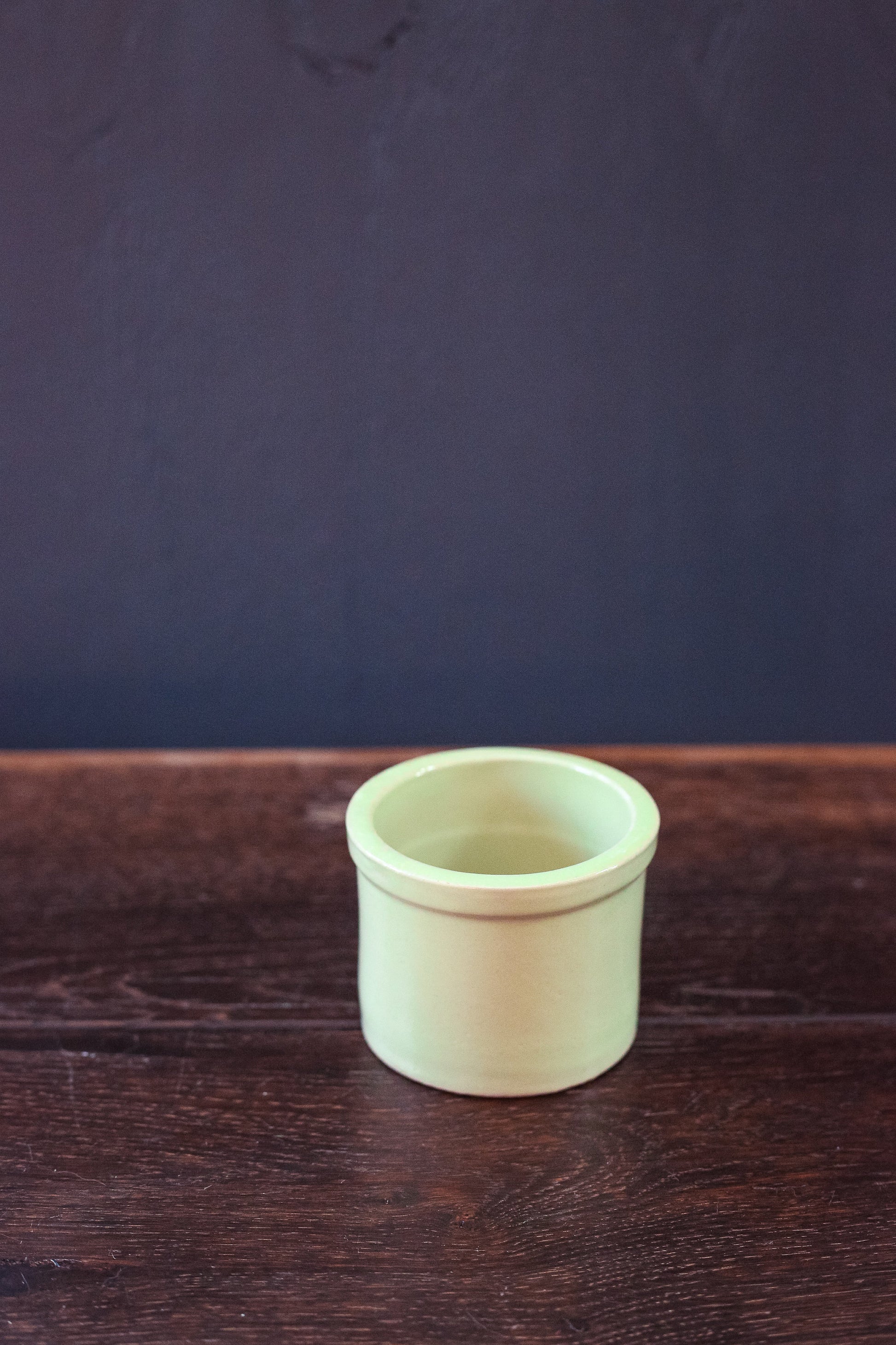 Mini Pistachio Green Cache Pot - Vintage Ceramic Container