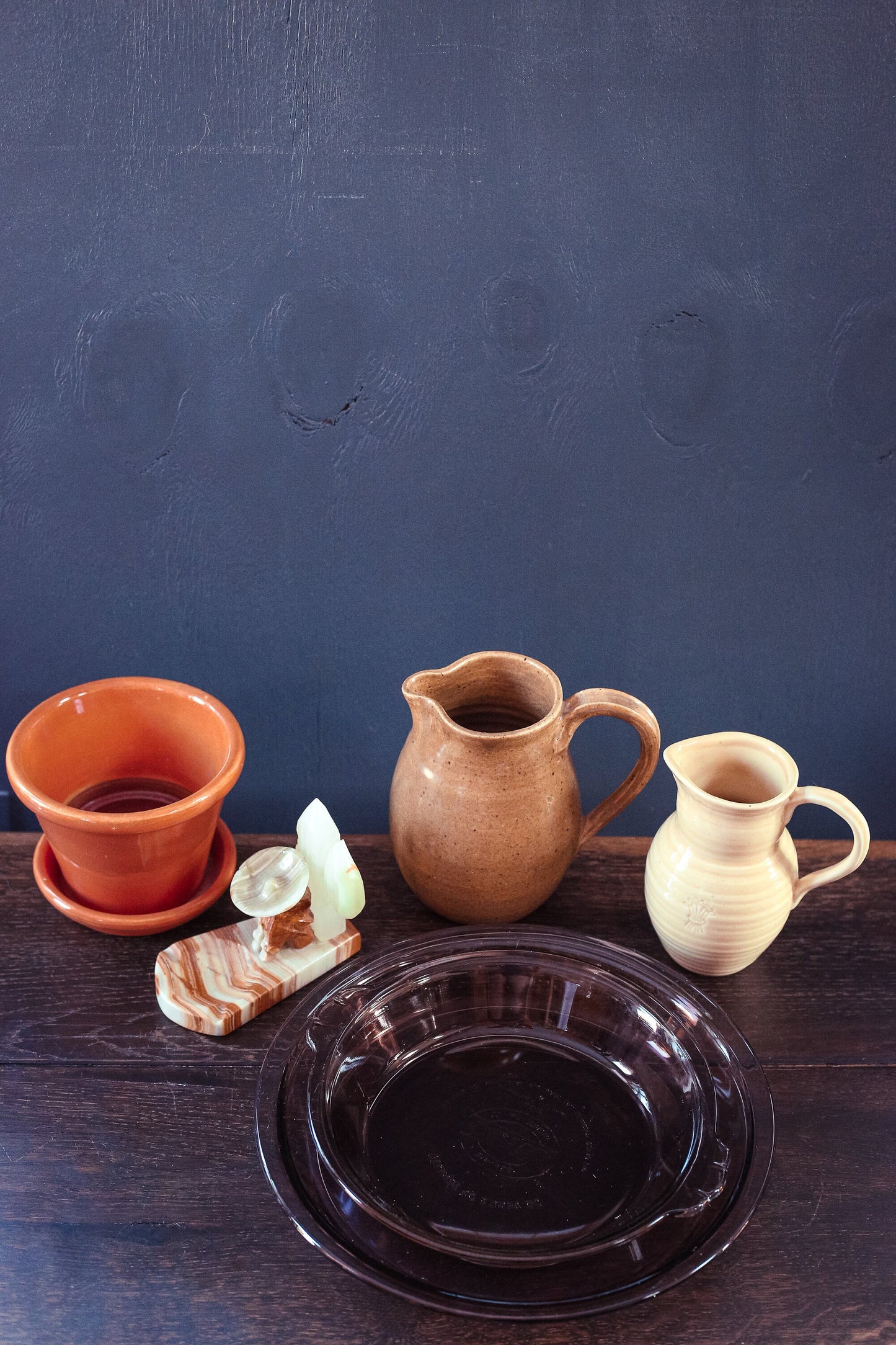 Mustard Glazed Studio Ceramic Pitcher - Vintage Studio Pottery Arti Aruba Mustard Brown