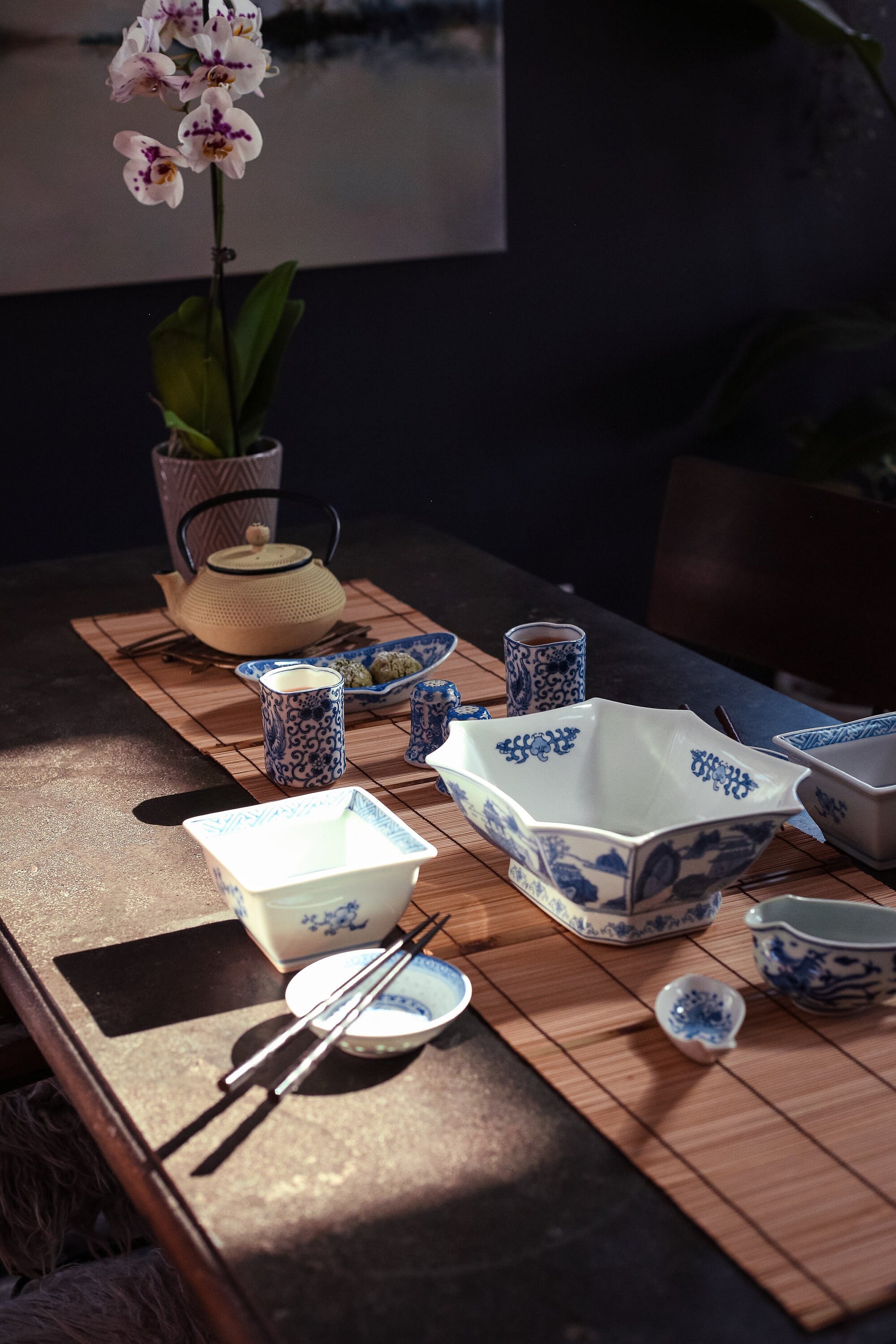 Blue White Porcelain Small Bowls - Vintage Chinese Porcelain Small Dipping Sauce Bowls