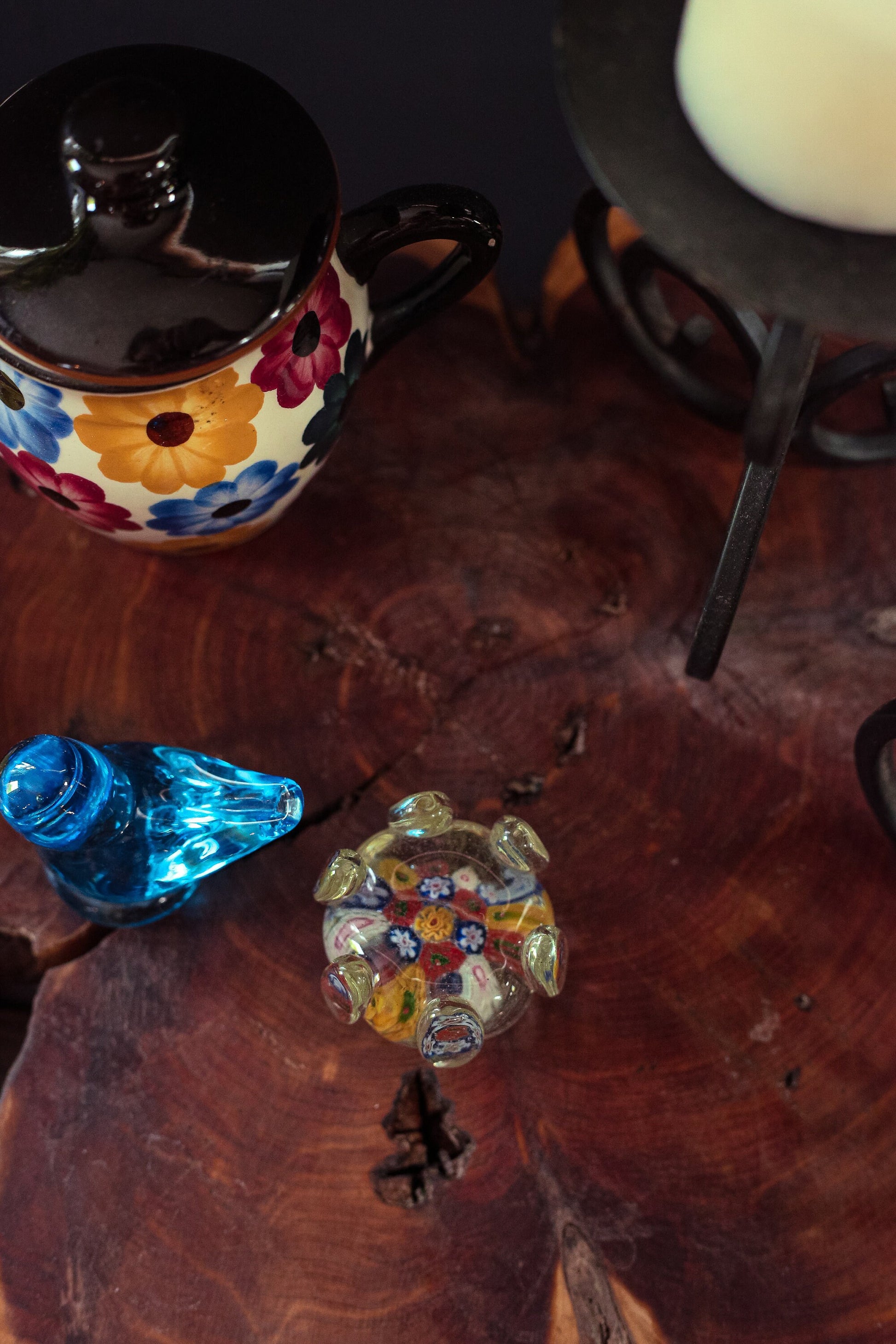 Art Glass Objects - Vintage Studio Glass Paperweights & Personal Salt Cellar