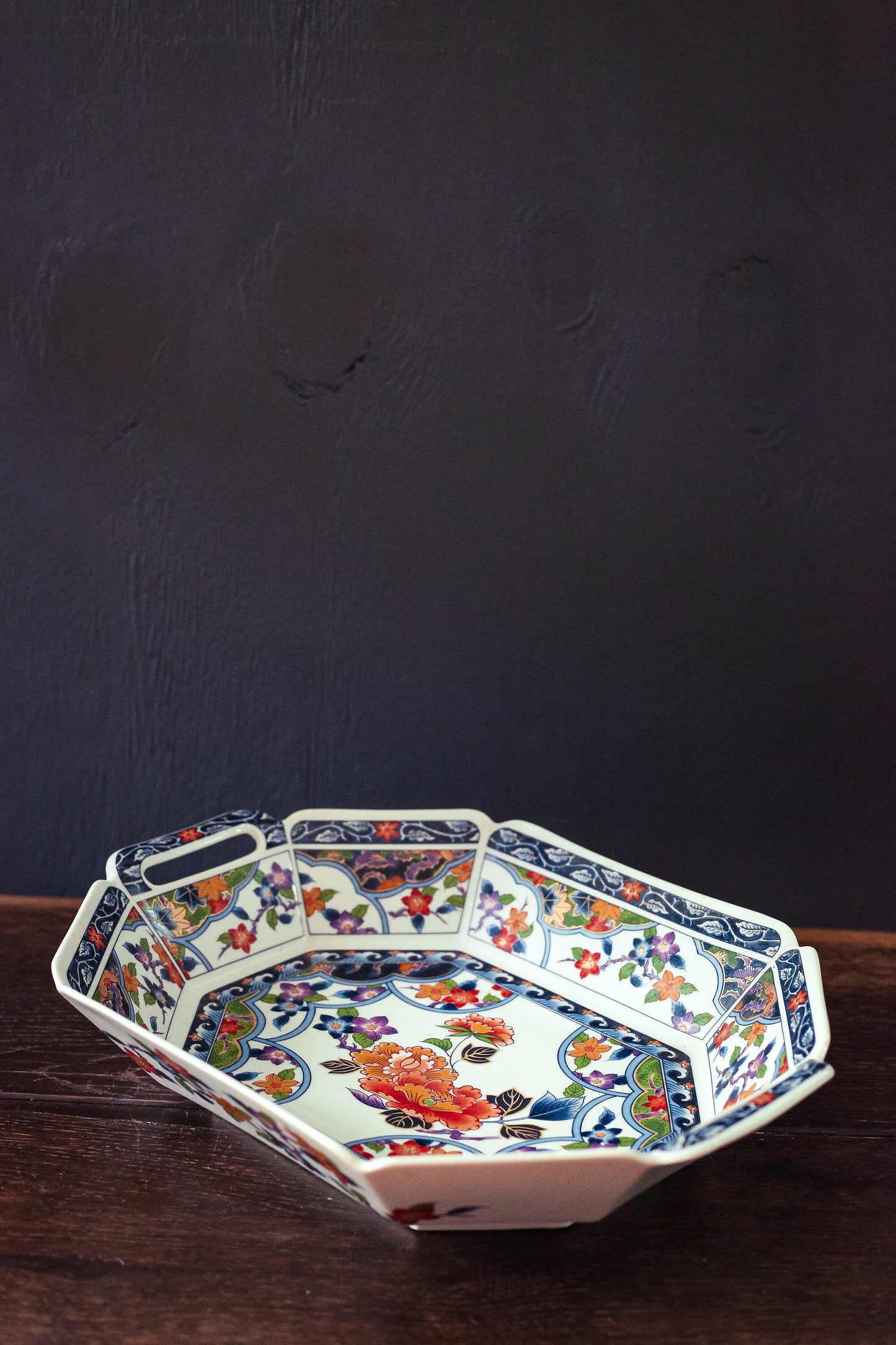 Colorful Japanese Porcelain Bowl - Vintage Imari Arita Porcelain in Pattern by Eiwa Kinsei