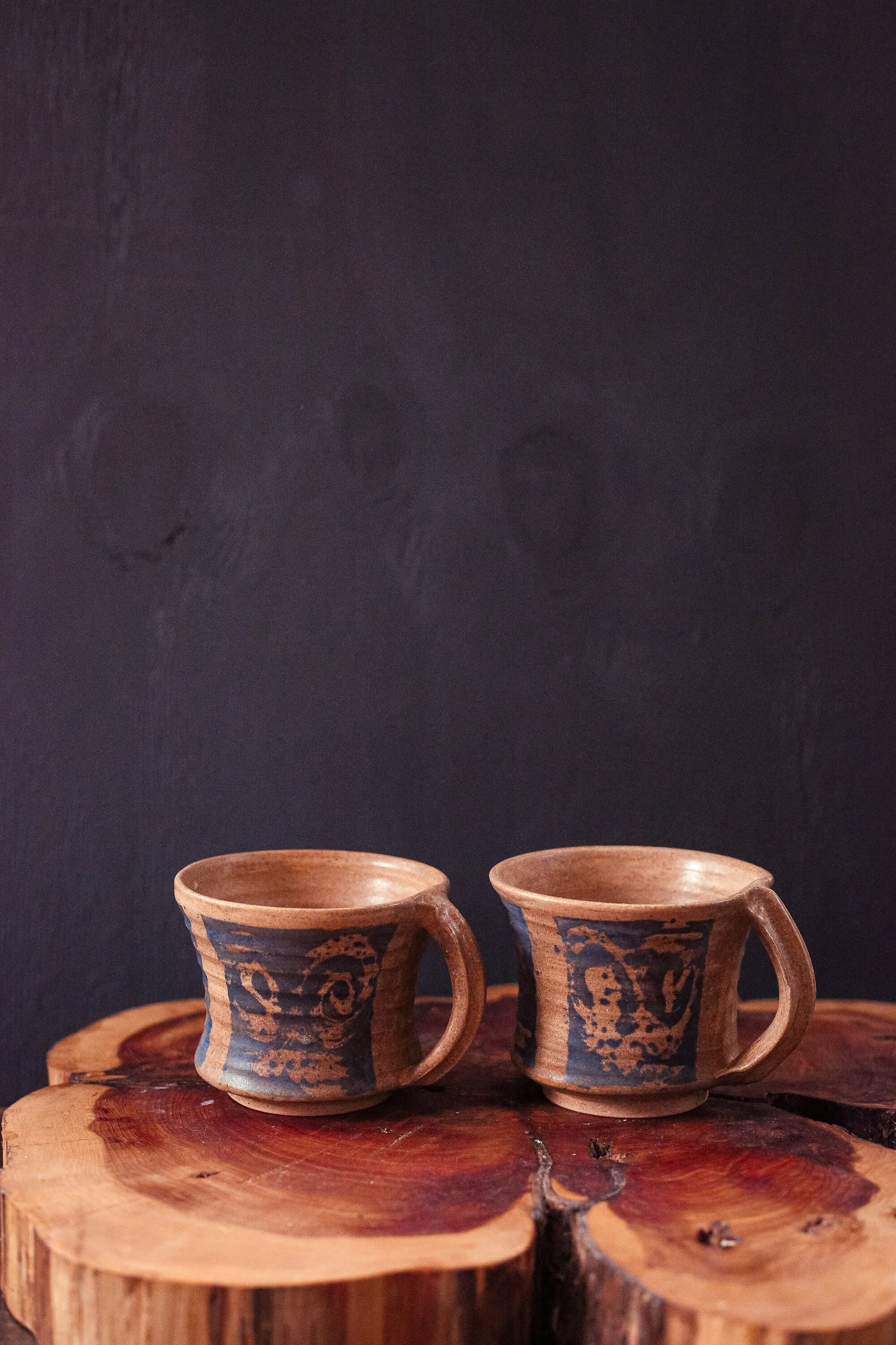 Pair of Studio Ceramic Mugs - Set of 2 Vintage Signed Studio Pottery
