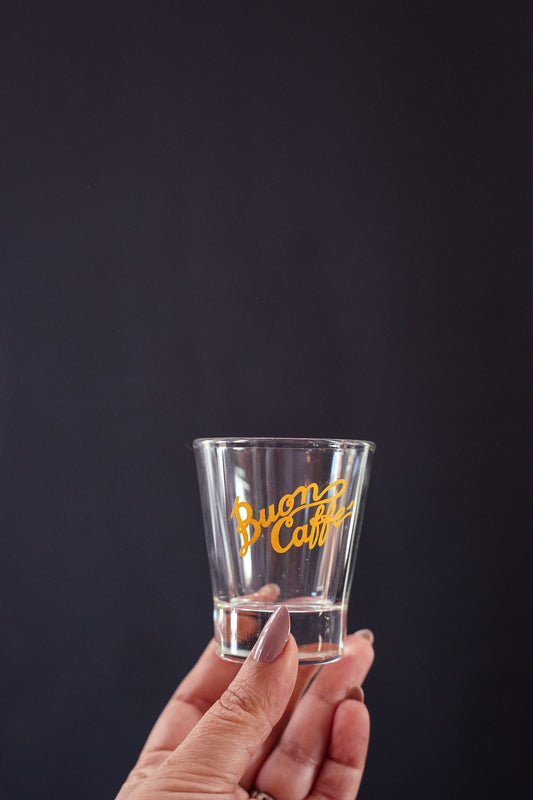 Buon Caffé Espresso Glasses/Cups - Vintage Espresso Shot Glass Sets