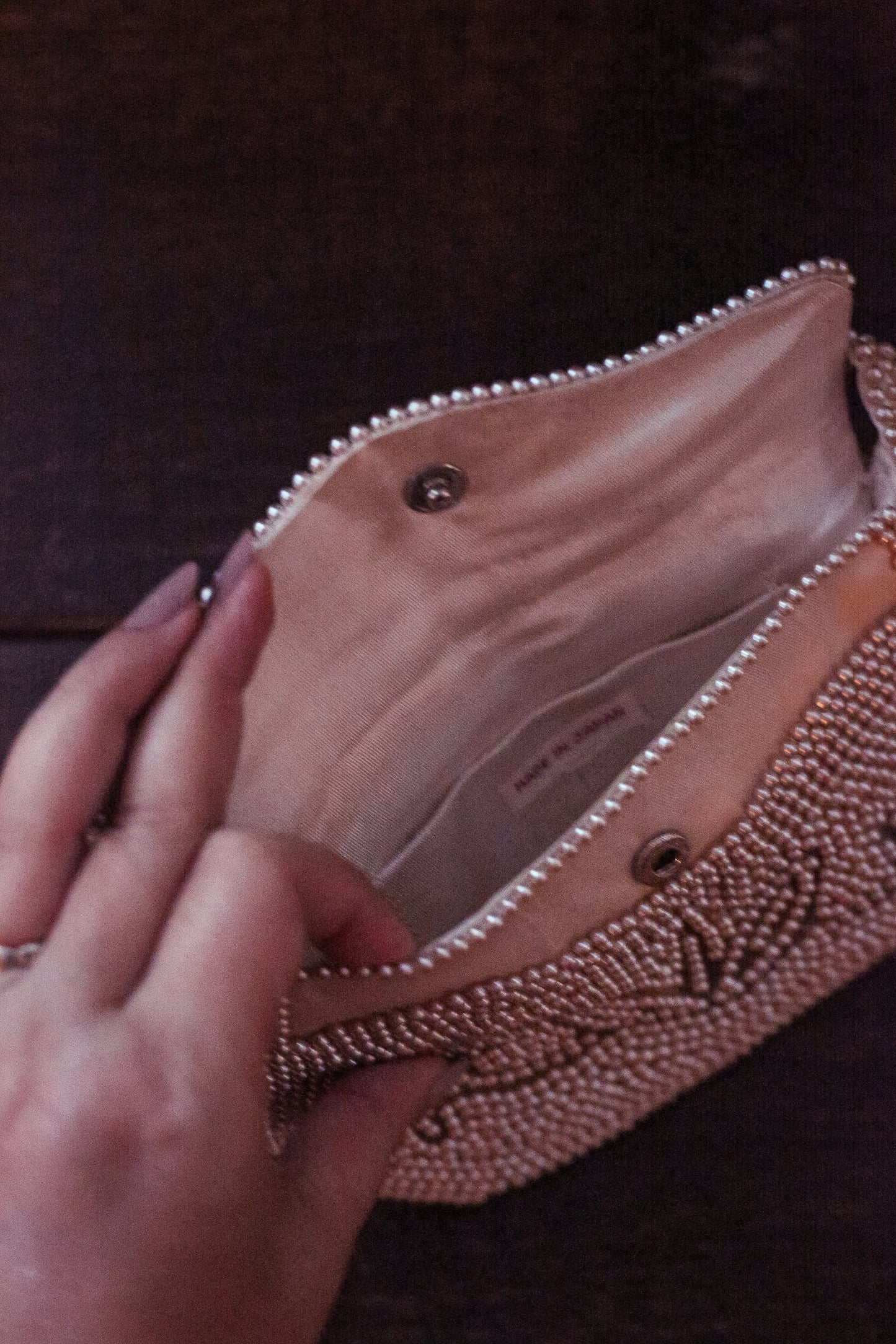 Pearl Encrusted Clutch Purse - Vintage Japanese Pearl Handbag