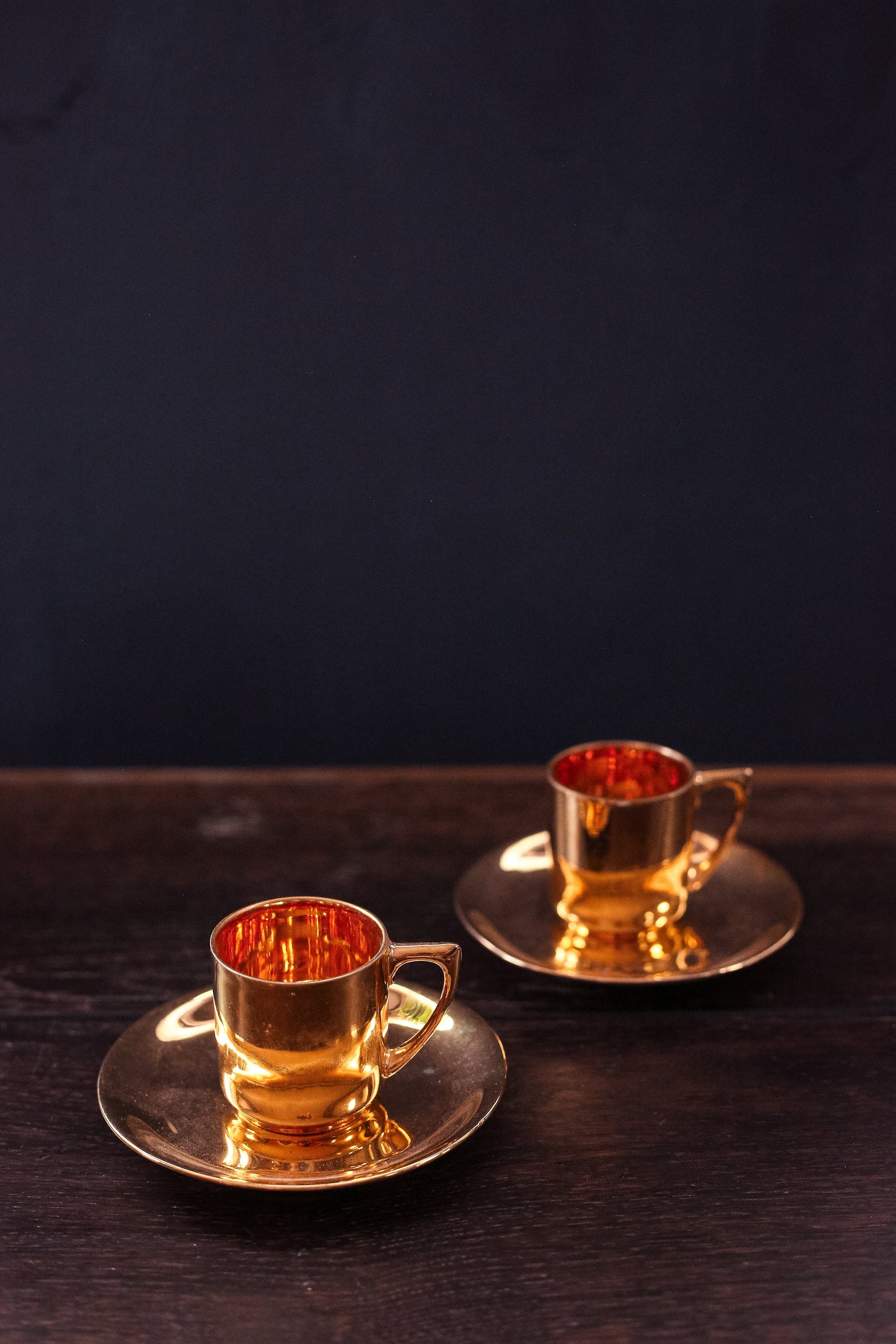 White and Gold Cup Saucer Sets - Vintage Porcelain Tea cup sets