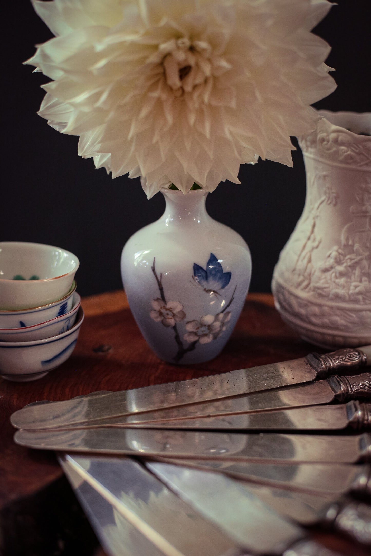 Royal Copenhagen Porcelain Vase - Vintage Gradient Floral Vase
