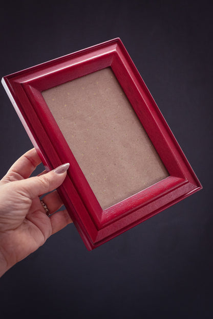 Cherry Wood Photo Frame (select from dropdown) - Vintage Red Wooden Photo Frames